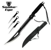 SNAKESET3 - Set Epe Fantastique et 3 Couteaux  Lancer SNAKE EYE TACTICAL  	