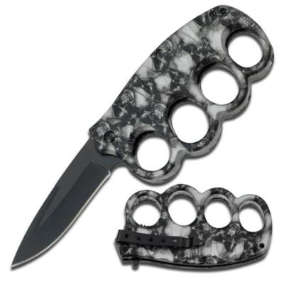 CPA4 - Couteau Poing Américain SNAKE EYE TACTICAL Grey Skull