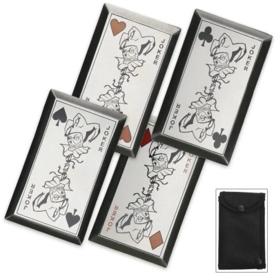 THCJ4 - Set de 4 Cartes à Lancer Joker