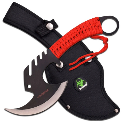 ZBAXE3R - Hache Z-HUNTER Zombie Killer Rouge