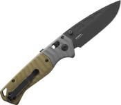 BEN593BK - Couteau BENCHMADE P.S.K. Grey & OD Green G10