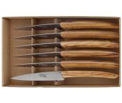 BJB.1023TC - Coffret 6 Couteaux de Table BJB Le Thiers Campagne Olivier