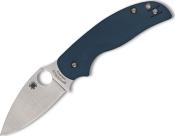 C123GPCBL - Couteau SPYDERCO Sage 5 G10 CPM SPY27 Bleu