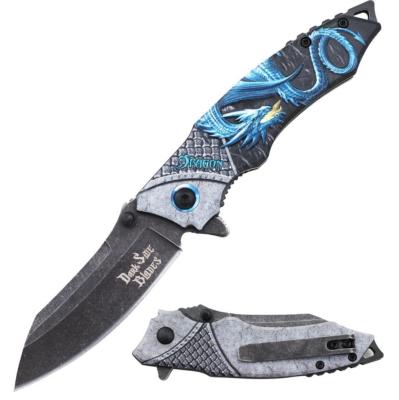 DSA094BL - Couteau DARK SIDE BLADES Blue Dragon Spring Assisted Knife