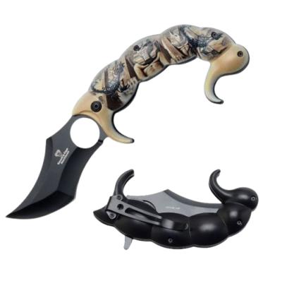 SCORPD5 - Couteau SNAKE EYE TACTICAL Scorpion Noir A/O  