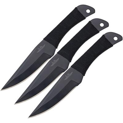 GH0947B - Couteaux à lancer HIBBEN Cord Grip Triple Set Black
