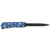 COMBK1 - Peigne Couteau Comb Knife Bleu Skull