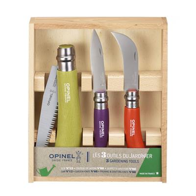 OP001617 - Coffret 3 outils du jardinier couleurs OPINEL