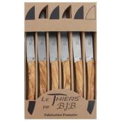 BJB.1023 - Coffret 6 Couteaux de Table BJB Le Thiers Olivier