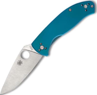 C122TIBLP - Couteau SPYDERCO Tenacious R.I.L. Titane Bleu