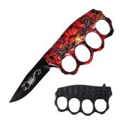 CPA8 - Couteau Poing Amricain SNAKE EYE TACTICAL Red Scorpion