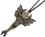 NECKKNIFE1 - Pendentif Couteau Tête de Dragon