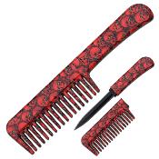 COMBK7 - Peigne Couteau Comb Knife Red Skull