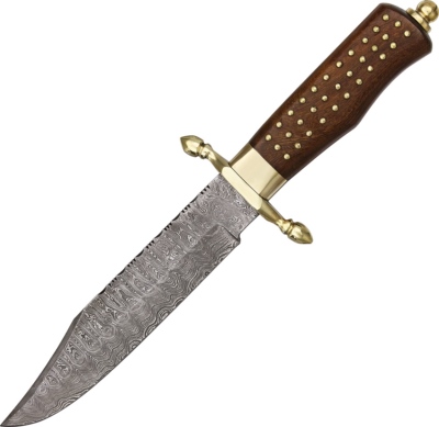 1058 - Poignard Brass Pin Bowie DAMASCUS