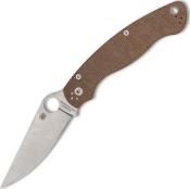 C36MPCW2 - Couteau SPYDERCO Military 2 Brown Canvas Micarta CPM Cru-Wear