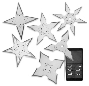 LD6EALG - Lot de 6 étoiles à lancer Shuriken Ninja