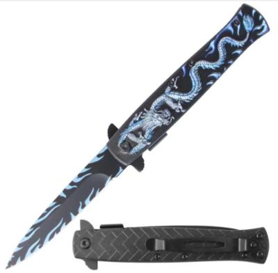 SE-5325BL - Couteau SNAKE EYE TACTICAL Stiletto Style Blue