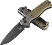 BEN593BK - Couteau BENCHMADE P.S.K. Grey & OD Green G10