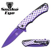 LOV5PP - Couteau SNAKE EYE TACTICAL Love Purple