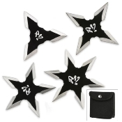 THKFES4 - Lot de 4 toiles  lancer Shuriken Kung fu Ninja 