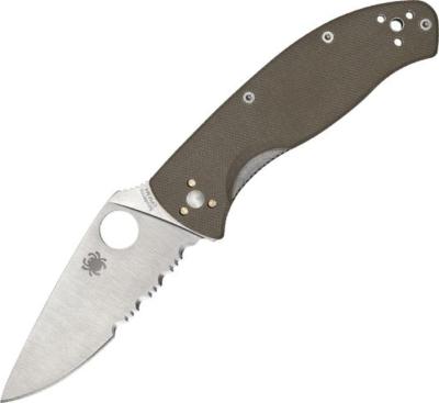 C122GBNM4PS - Couteau SPYDERCO Tenacious G10 M4 Marron