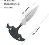 KUB242A - Push Dagger KUBEY Medusa Stonewash Black 