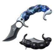 SCORPD2 - Couteau SNAKE EYE TACTICAL Scorpion Bleu A/O 