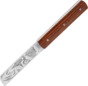 VVCO - Couteau LE FIDELE 20/20 Cocobolo 11cm Inox Décor Aigle 