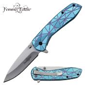 FFA014TP - Couteau FEMME FATALE A/O Geometry Blue 