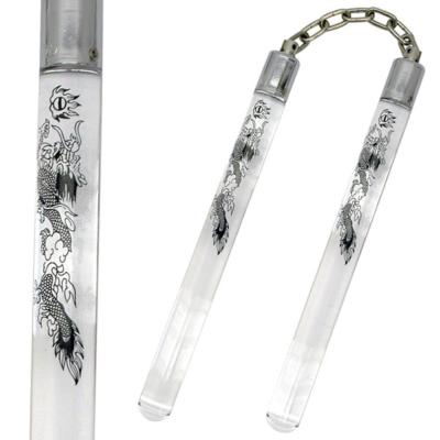 C134DR - Nunchaku BLADES USA Translucide Dragon Noir