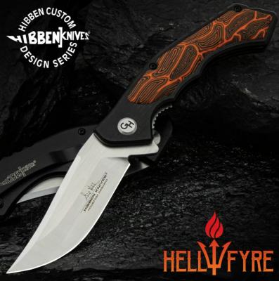 GH5132 - Couteau GIL HIBBEN Whirlwind Hellfyre Linerlock