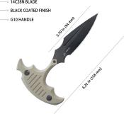 KUB242E - Push Dagger KUBEY Medusa Blackwash Tan