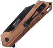 TF1047BR - Couteau TAC FORCE Linerlock A/O Marron