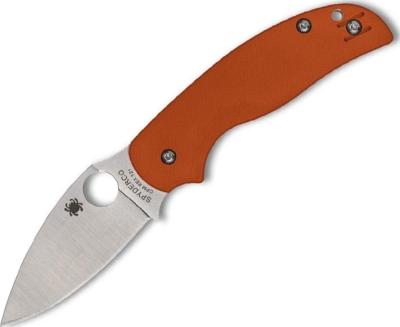 C123GBORP - Couteau SPYDERCO Sage 5 G10 CPM REX 121 Orange