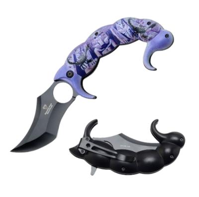 SCORPD8 - Couteau SNAKE EYE TACTICAL Scorpion Noir A/O  