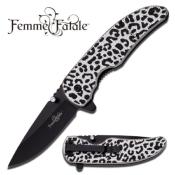 FFA006SBL - Couteau FEMME FATALE Lopard A/O