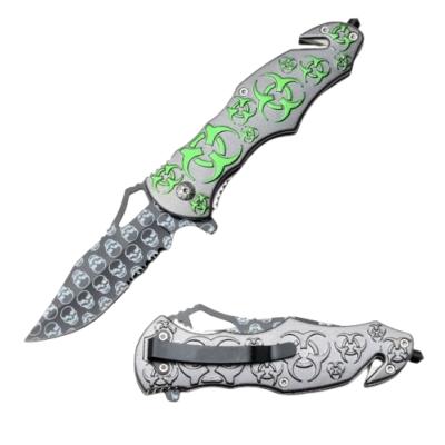 BIOHAZARD3 - Couteau BioHazard Spring Assisted Knife Grey