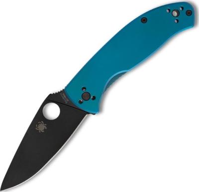 C122TIBLBKP - Couteau SPYDERCO Tenacious Titanium Bleu Lame Noire