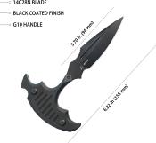 KUB242C - Push Dagger KUBEY Medusa Blackwash Black