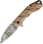 TF1049TN - Couteau TAC FORCE Linerlock Digi Camo A/O Tan