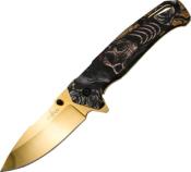 TH.K1930 - Couteau THIRD Squelette 11,5 cm Gold Inox 