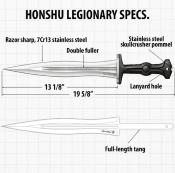 UC3549 - Dague UNITED CUTLERY Honshu Legionary Dagger