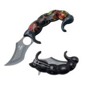 SCORPD4 - Couteau SNAKE EYE TACTICAL Scorpion Brun A/O 