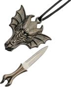 NECKKNIFE1 - Pendentif Couteau Tête de Dragon