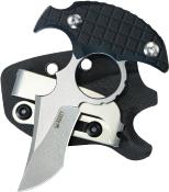 KUB404A - Push Dagger KUBEY Stheno Black G10 Stonewash 