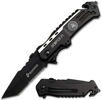 USM1002TS - Couteau USMC Rescue LinerLock Black