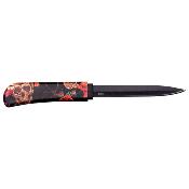 COMBK9 - Peigne Couteau Comb Knife Flower Skull