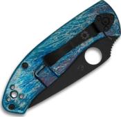 C122TIBLBKD2P - Couteau SPYDERCO Tenacious R.I.L. Titanium Bleu 