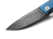 MT01DBL - Couteau LION STEEL Myto Titanium Bleu Damas