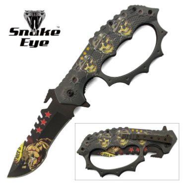 CPA15 - Couteau Poing Américain SNAKE EYE TACTICAL Dog